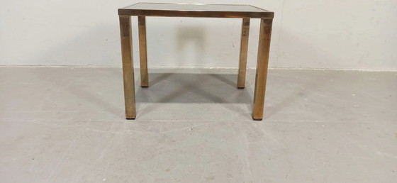 Image 1 of Belgo Chrom Dewulf smoked glass side table 