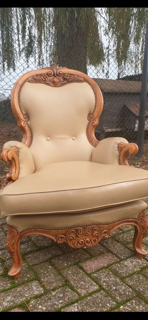 Barocker Ledersessel