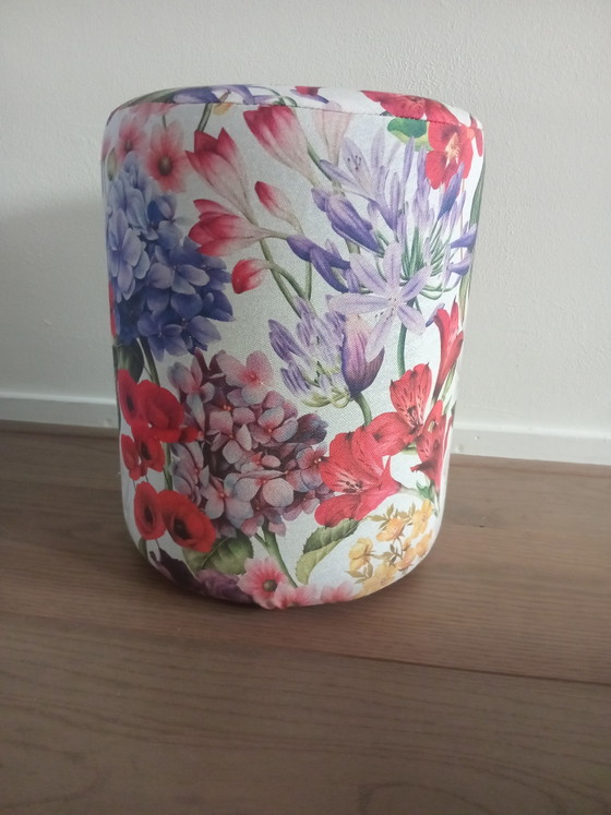 Puf de tela floral – Reposapiés y pufs, Textile (photo 4 of 5)