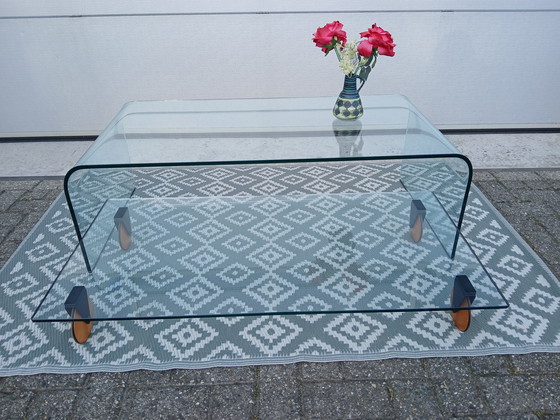 Image 1 of Fiam Table Basse en Verre Cascade Avec Base Mobile