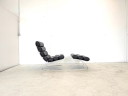 Cor Sinus Sillón Relax de Cuero con Otomana Diseño