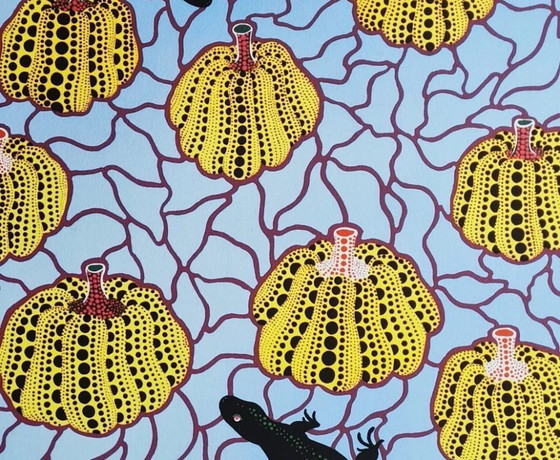 Image 1 of After Yayoi Kusama, Black Lizards , Lithograph, 1990s