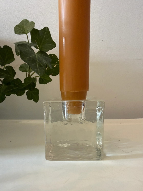 Scandinavian design candle holder – Glass, Mid Century Modern (photo 2 of 3)