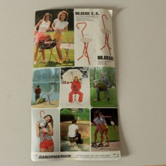 Image 1 of Ulisse Folding Stool by Ivan Loss for Sandrigarden