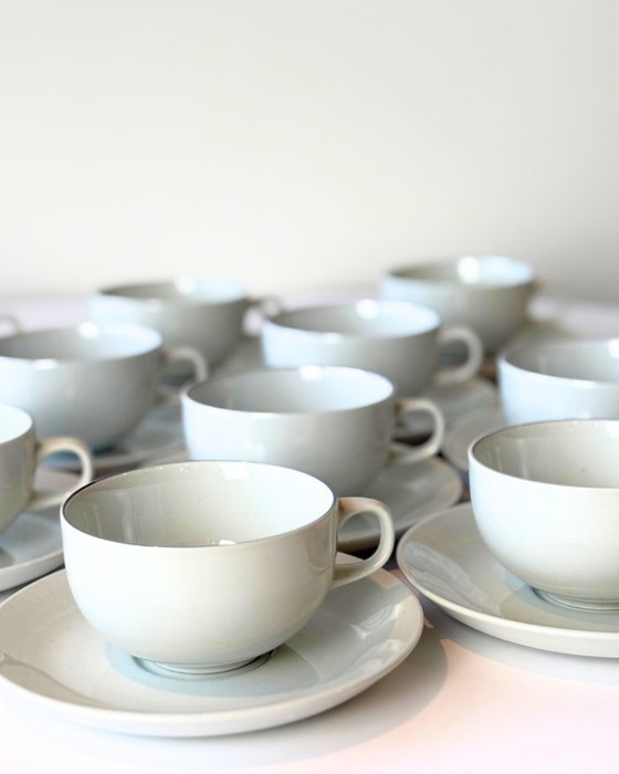 Image 1 of Royal Copenhagen Fajance Blue Line Set di 10 tazze da caffè