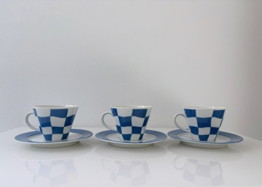 Set vintage de 3 tazas y platillos Kronester Bavaria años 80