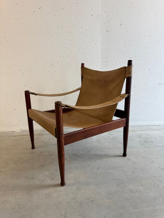 Image 1 of Rare safari armchair Erik Wørts Niels Eilersen Mid Century 60s