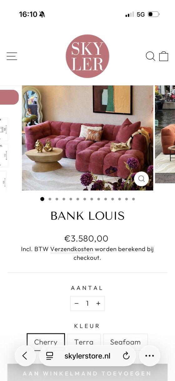Canapé Louis Lounge - Cherry - 2 Ans - Facture Disponible – skyler store, Canapés d'angle, Other (photo 5 of 5)