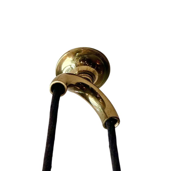 Image 1 of Vintage Posa Brass Counterweight Pendant Lamp by Florian Schulz, Germany 1960s