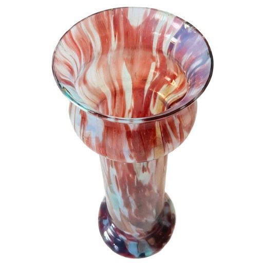 Antique Legras mottled glass vase marbled glass Art Deco 1920's