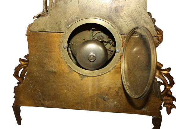 Antico orologio da camino francese – Japy Frères – Ottone – Brass (photo 6 of 9)