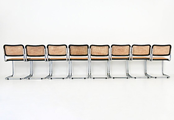 Image 1 of Sedie da pranzo stile B32 di Marcel Breuer, set da 8