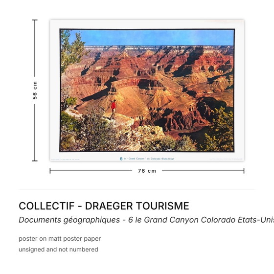 COLLECTIF - DRAEGER TOURISME Poster Documents Géographiques - 6 Le Grand Canyon – Affiches, Paper (photo 3 of 5)