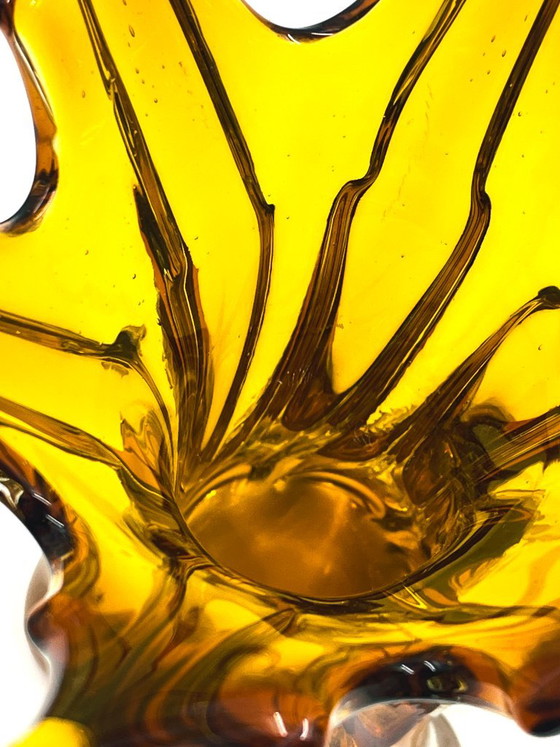 Grand vase sculptural par Flavio Poli pour Seguso, Seguso Murano, Verre, Marron, Modern (photo 9 sur 13)