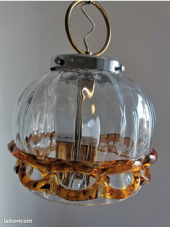 Image 1 of Vintage chandelier, German blown glass