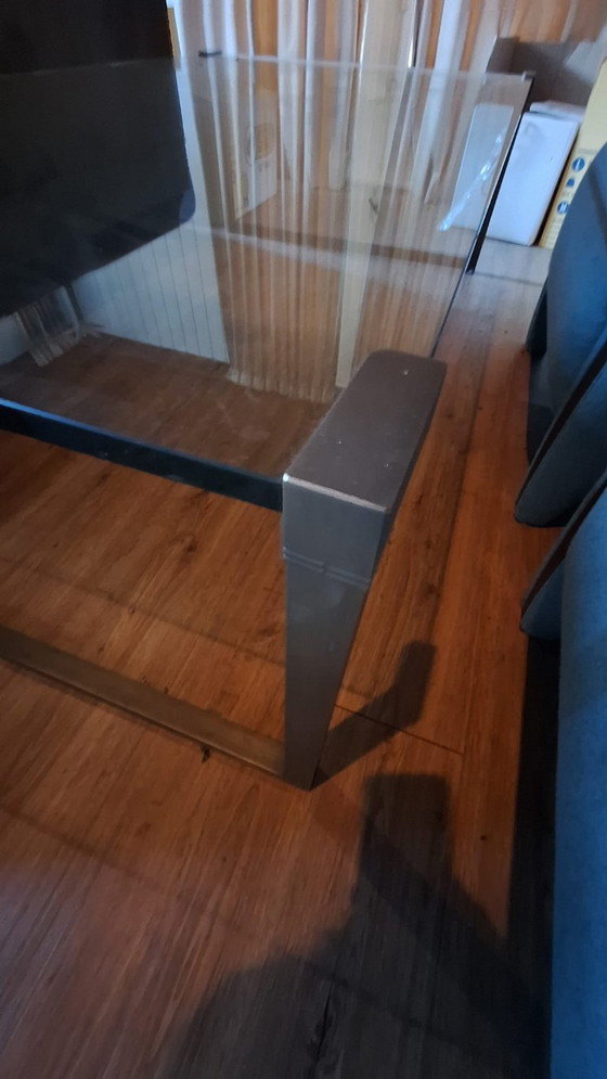 Tavolino da caffè in vetro Pioneer T53, Tavolini da caffè, Metallo, Trasparente, Modern (foto 4 di 5)