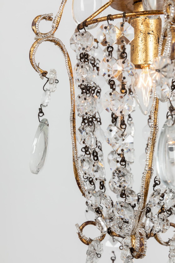 Image 1 of Lampadario in cristallo 18x35 cm