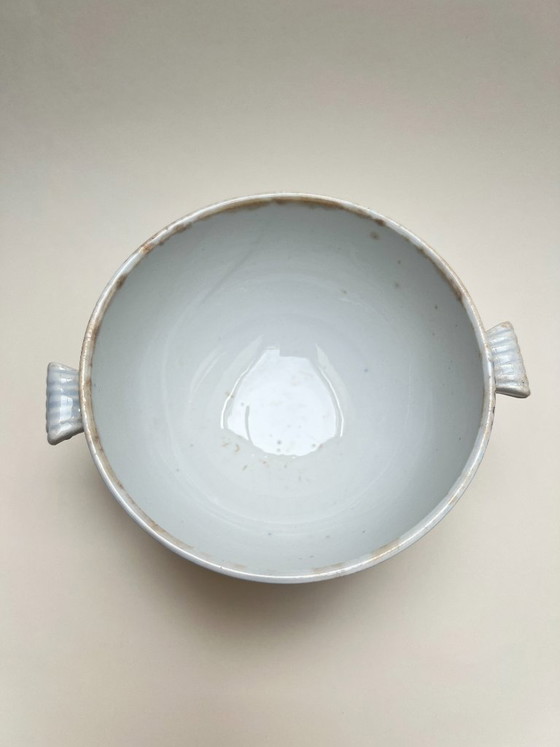 Image 1 of Antiguo U&C Sarreguemines Passe Temps Sopa Tureen Écuelle Loza Francesa Terre de Fer Faience Faience