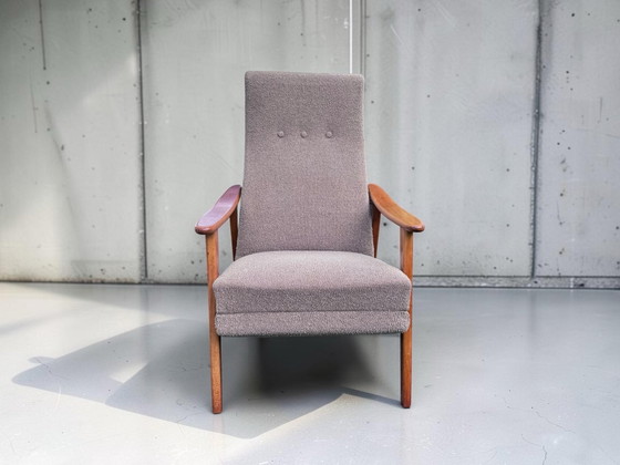 Fauteuil inclinable vintage Mid-Century – style Milo Baughman – Bois (photo 6 of 10)