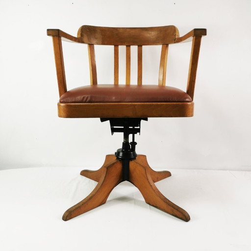 Art Deco bureaustoel, Ehapa, Denemarken, jaren 1930