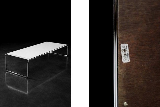 Image 1 of Vintage Mid-Century Italian Modern Laccio Kiga Low Coffee Table by Marcel Breuer for Gavina, 1960s