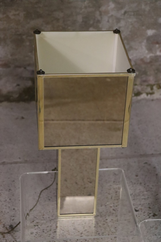 Image 1 of 2x Grote Brutalistische Italiaanse Tafellampen