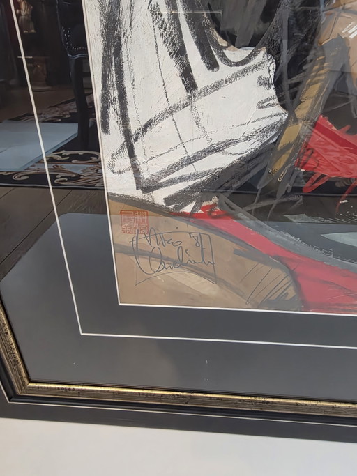 Originalkunstwerk Nico Vrielink (1988) – Mischtechnik – 103 x 82 cm Wunderschönes und großformatiges Original (photo 2 of 12)
