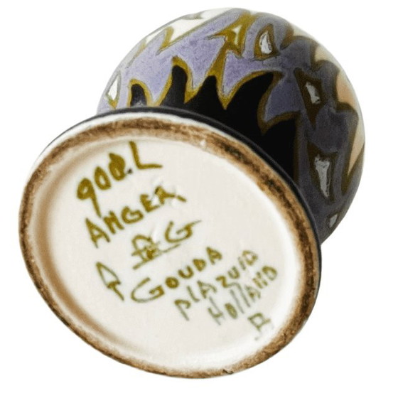 Image 1 of Brocca in miniatura Art Nouveau Anger 908L Gouda Plateel Zuid Olanda anni '20