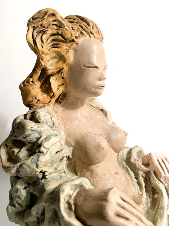 Sculptures Céramique Futuriste Dame des Années 1930 (photo 2 of 14)