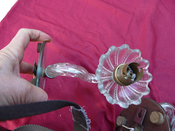 Image 1 of Paire Appliques Miroir Coupelles, Vintage, Années 40