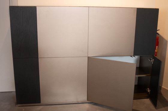 Image 1 of Coesel kast Capri, bronskleurig met zwart eiken