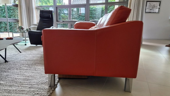 Leolux Antonia 3-Sitzer Ledersofa mit festem Kissen und Pouf – 3-5 Sitzer Sofas, Leather (photo 3 of 6)