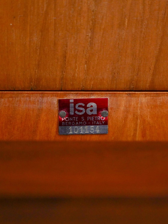 Image 1 of Table vintage en teck par ISA Bergamo avec rallonges à feuilles tombantes