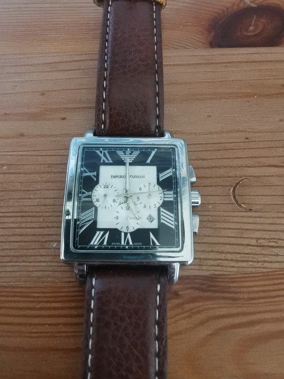 Image 1 of Montre chronographe Emporio Armani AR0186 - Élégante et classique ⌚