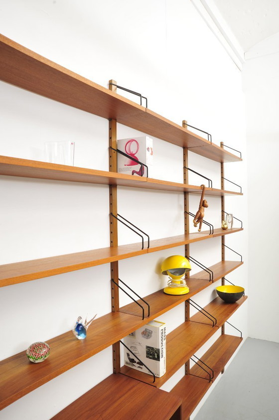 Image 1 of Mensola da parete "Royal System" in teak di Poul Cadovius per CADO (anni '50)