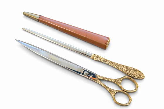 Image 1 of Duits briefopener en schaar, jaren 1950