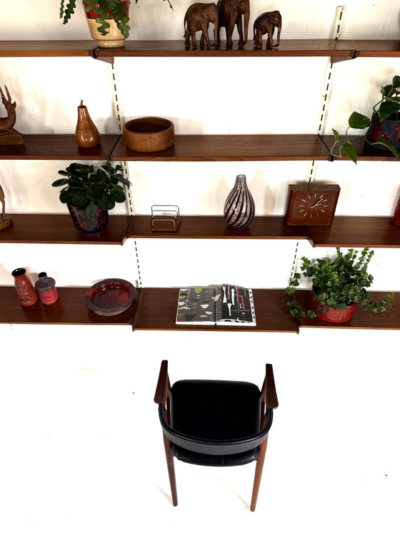 Image 1 of Vintage teakhouten modulair wandsysteem, Kai Kristiansen ‘60