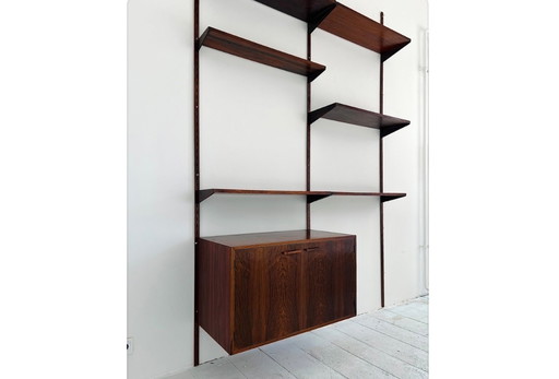 Sistema de estanterías modulares danesas de mediados de siglo Kai Kristiansen FM Møbler