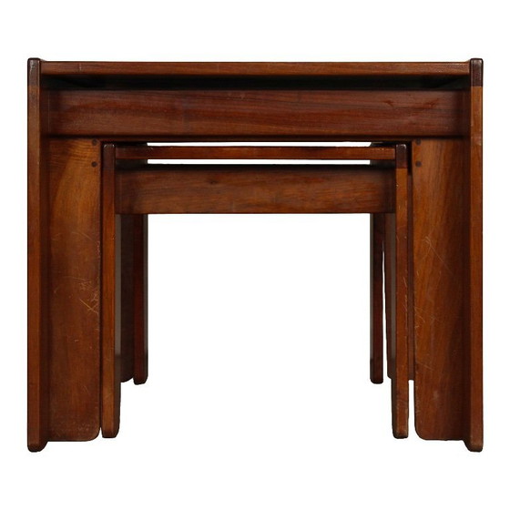 Image 1 of 3x tavolini ad incastro modello 777 di afra e tobia scarpa per cassina, 1965