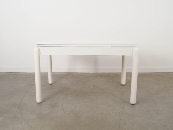 Image 1 of White extendable table, Italian design, 1980s, made in Italy