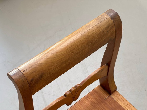 Image 1 of Biedermeier-style cherrywood bench, 1930s