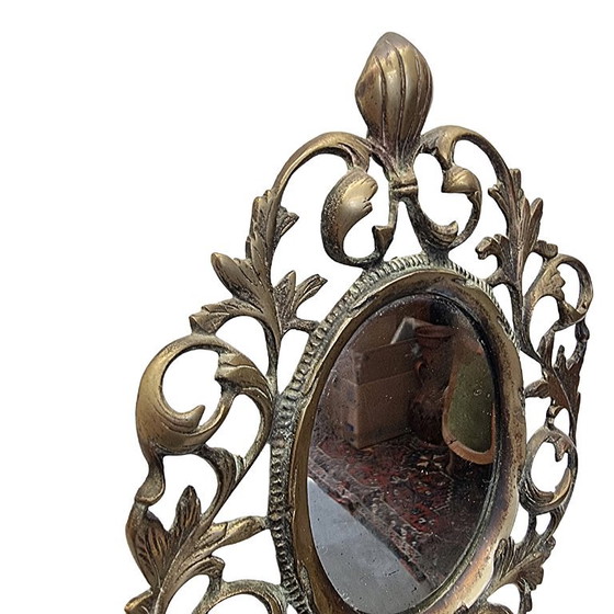 Antique Italian Bronze Mirror – Early 19th Century (photo 5 of 6)