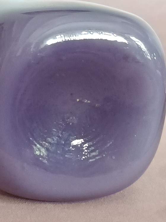 Lindshammar Gunnar Anders cube vase cast glass 1960's (photo 3 of 5)