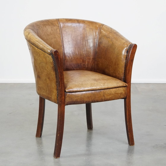 Image 1 of Beef Leather Tubchair