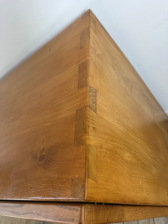 Image 1 of Sideboard aus massivem, geöltem Ulmenholz, Maison REGAIN, 1970