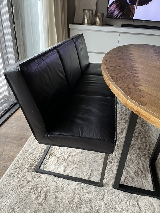 Leren Eetkamerstoelen En Bank – Leather (photo 3 of 10)