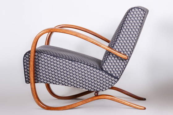 Restored Art Deco Armchair, by J. Halabala for UP Zavody, Beech, Czech, 1930s – Textile, Wood (photo 8 of 13)