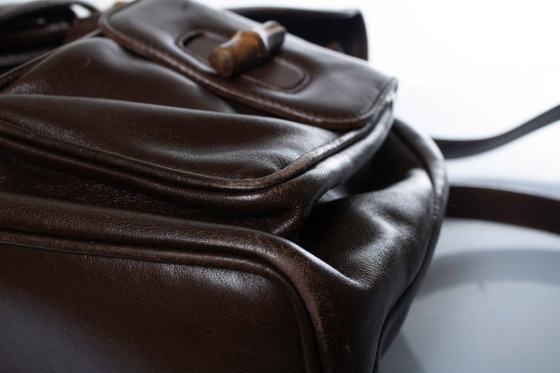 Gucci, Bamboo Backpack in Brown Leather – Calfskin (photo 9 of 12)