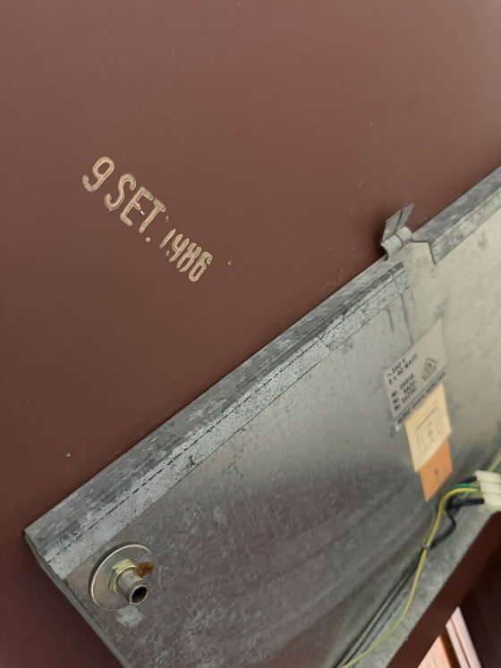 Image 1 of Vintage 2-tone mirror and Murano glass, Hillebrand '80