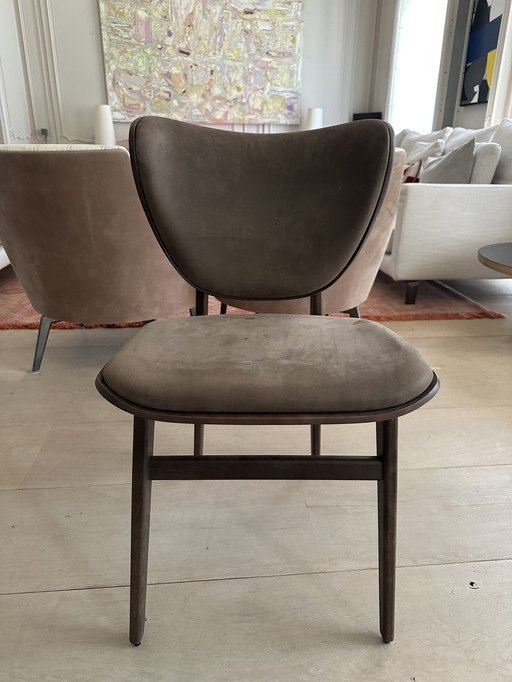 Norr11 Chaise de salle à manger éléphant bois cuir